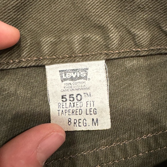 Vintage Levi 550 Green Denim Straight Leg Jeans 28” - Picture 5 of 9